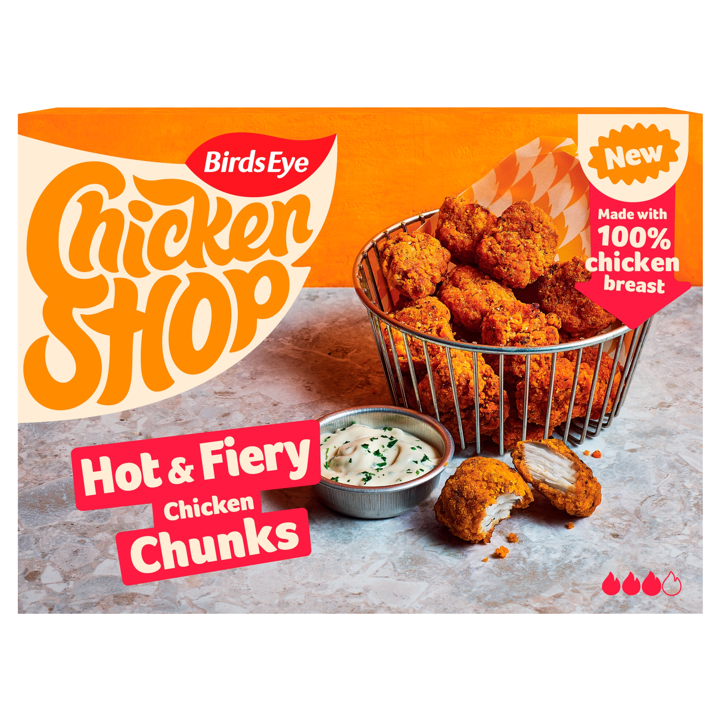 Birds Eye Chicken Shop Hot Fiery Chicken Chunks 300g