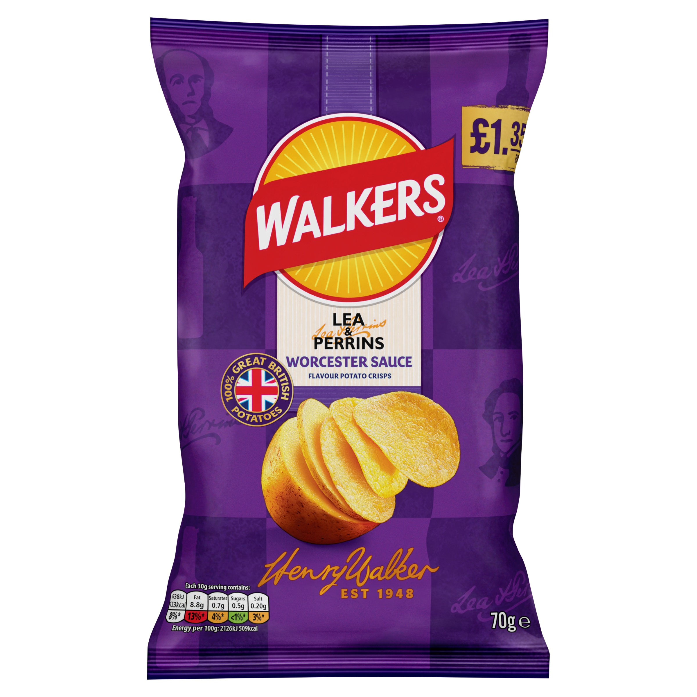 Walkers Worcester Sauce PM (PMP £1.35) 70g