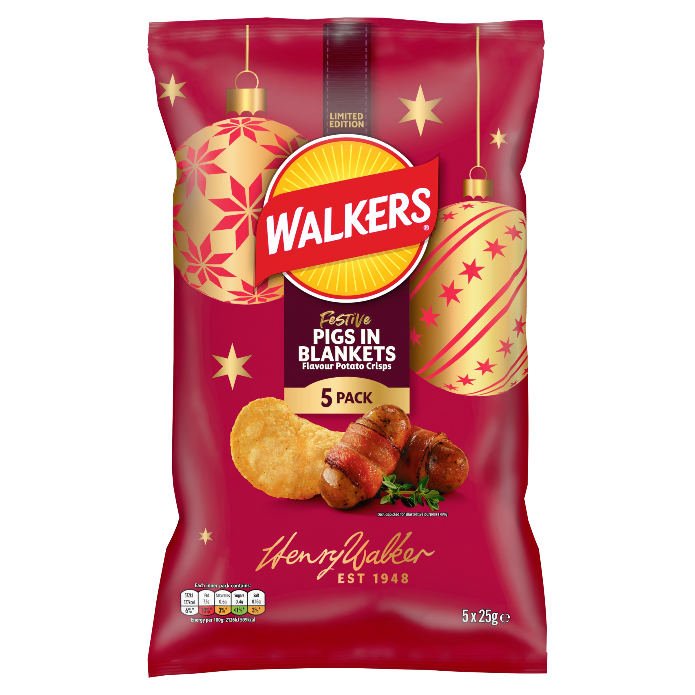 Walkers Pigs in Blankets 5×25g