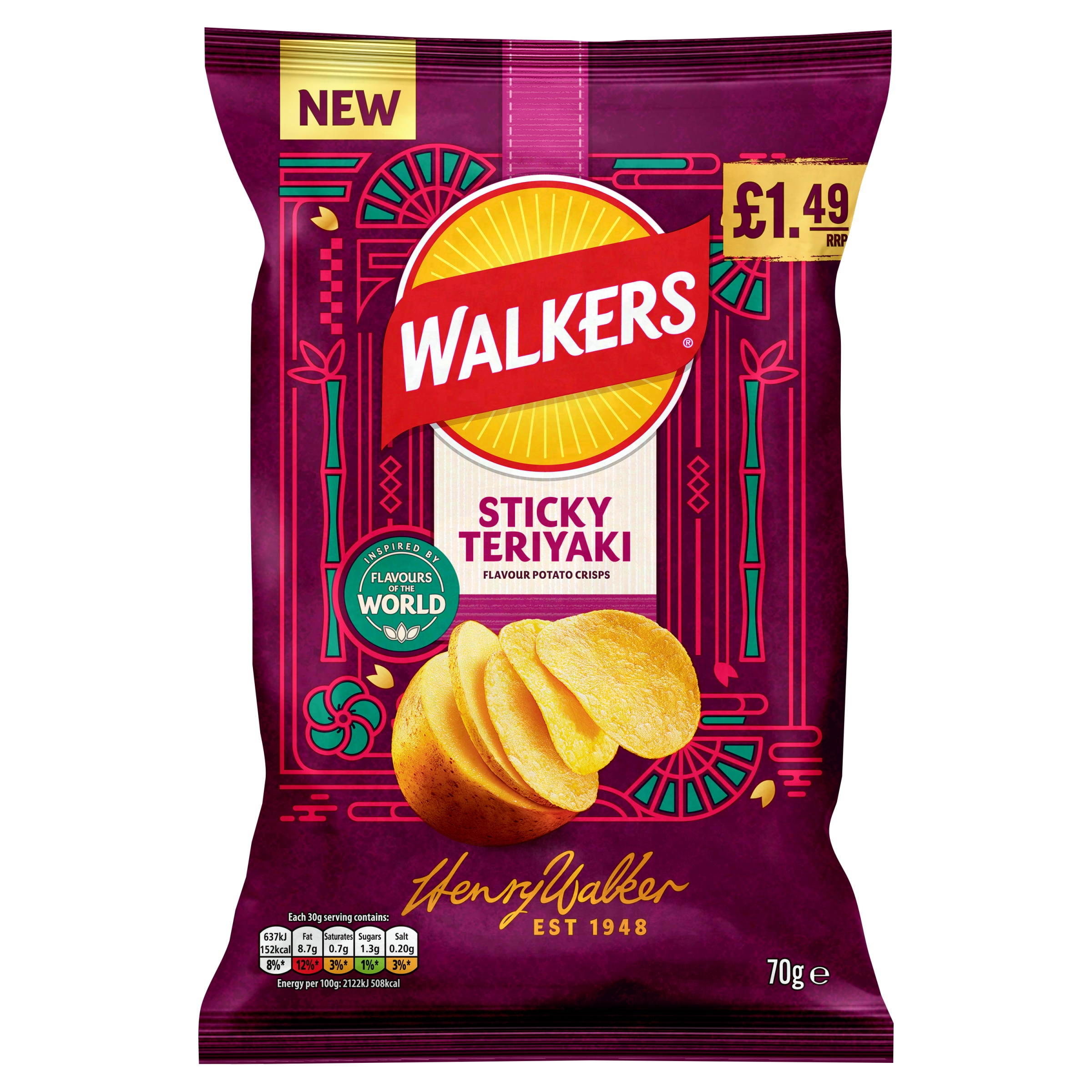 Walkers Sticky Teriyaki (PMP £1.49) 70g
