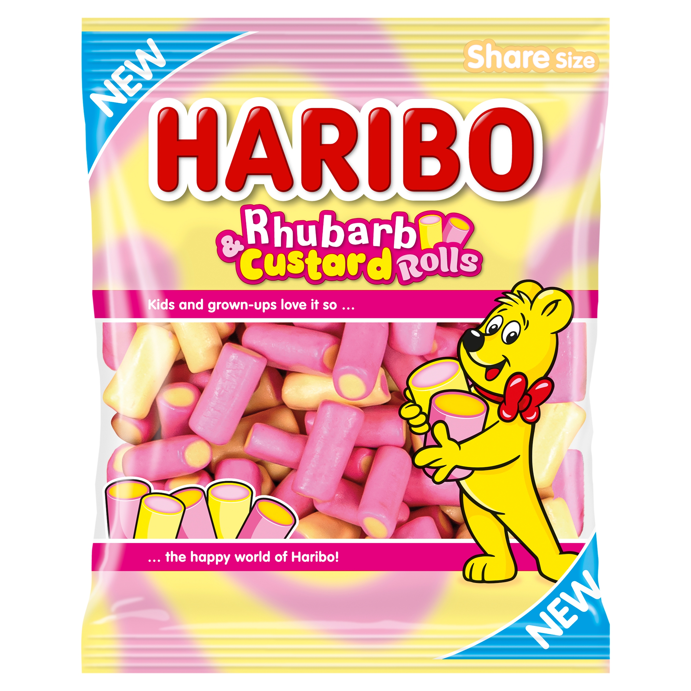 Haribo Rhubarb & Custard Rolls 140g