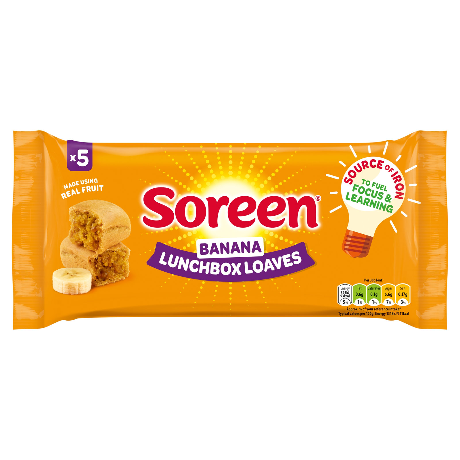 Soreen Banana Lunchbox Loaves 5×30g