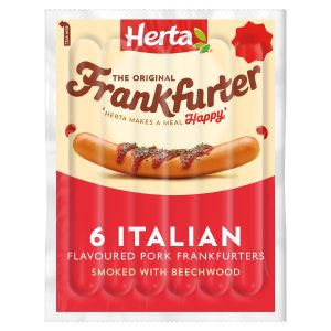 Herta 6 Italian Frankfurters 210g