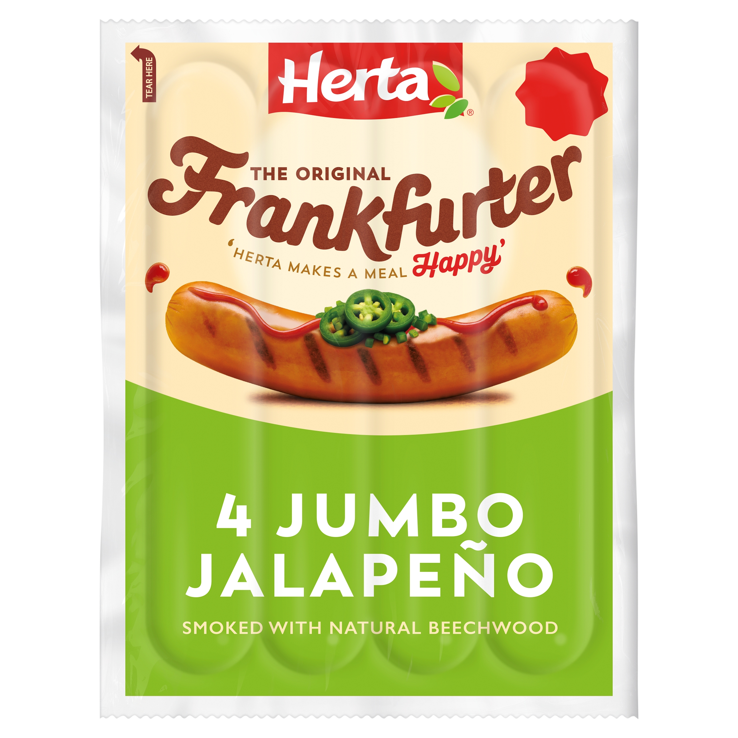 Herta 4 Jalapeno Frankfurters 360g