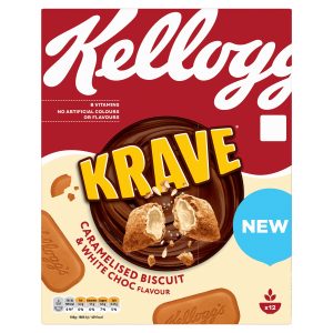 Kellogg’s Krave Caramelised Biscuit & White Choc 375g