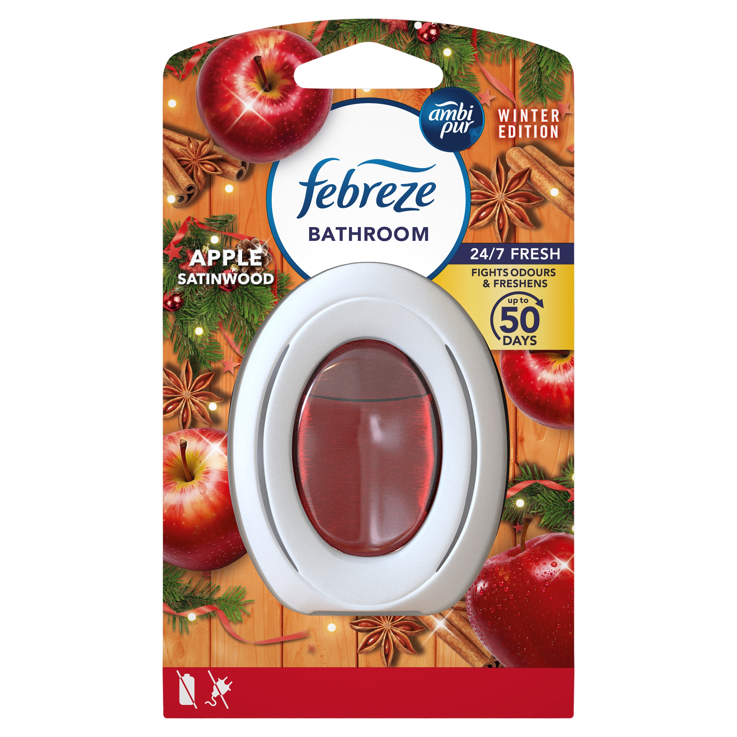 Febreze Gel Bathroom Air Freshener Spiced Apple7.5ml