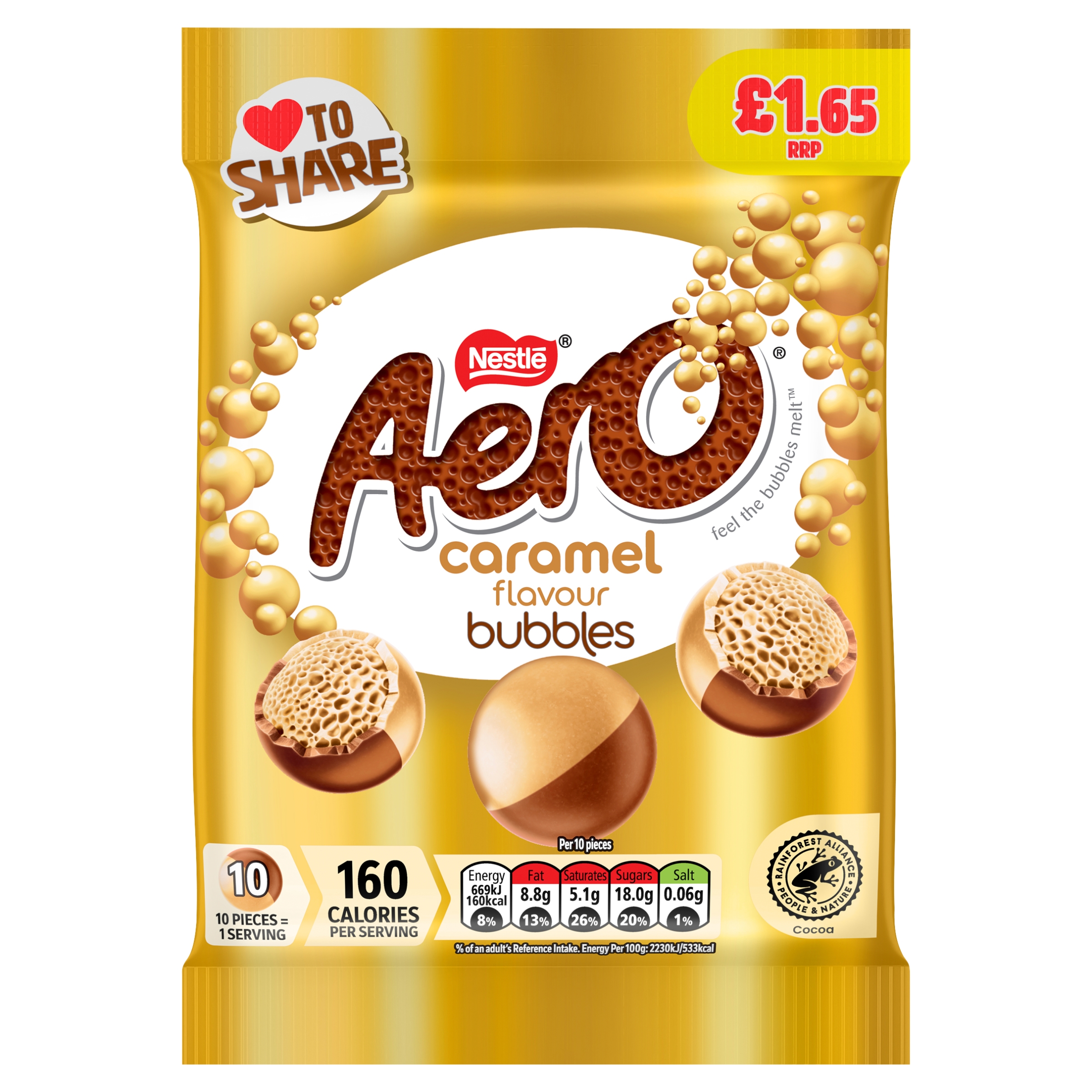 Aero Caramel Bubbles (PMP £1.65) 80g