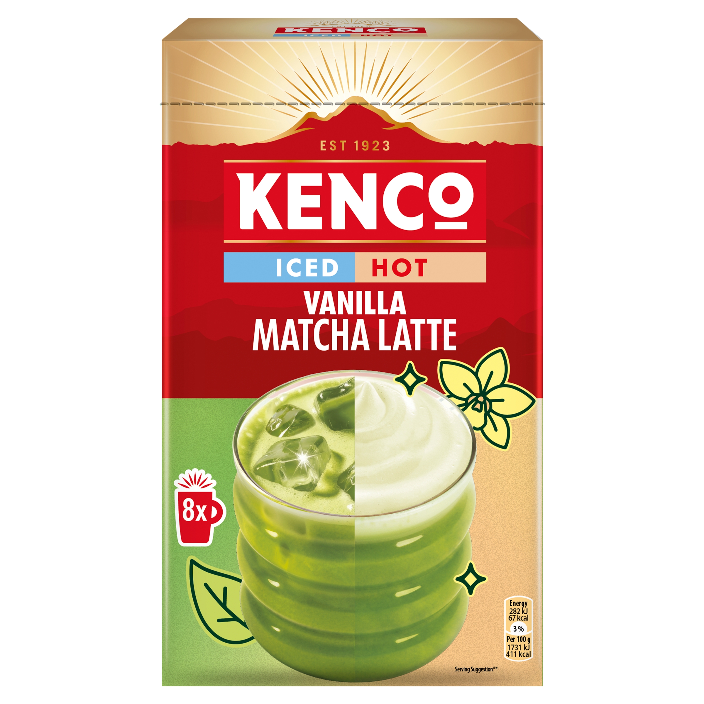 Kenco Vanilla Matcha Latte 8×18.2g
