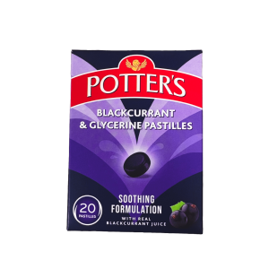 Potters Blackcurrant Pastilles 20pk