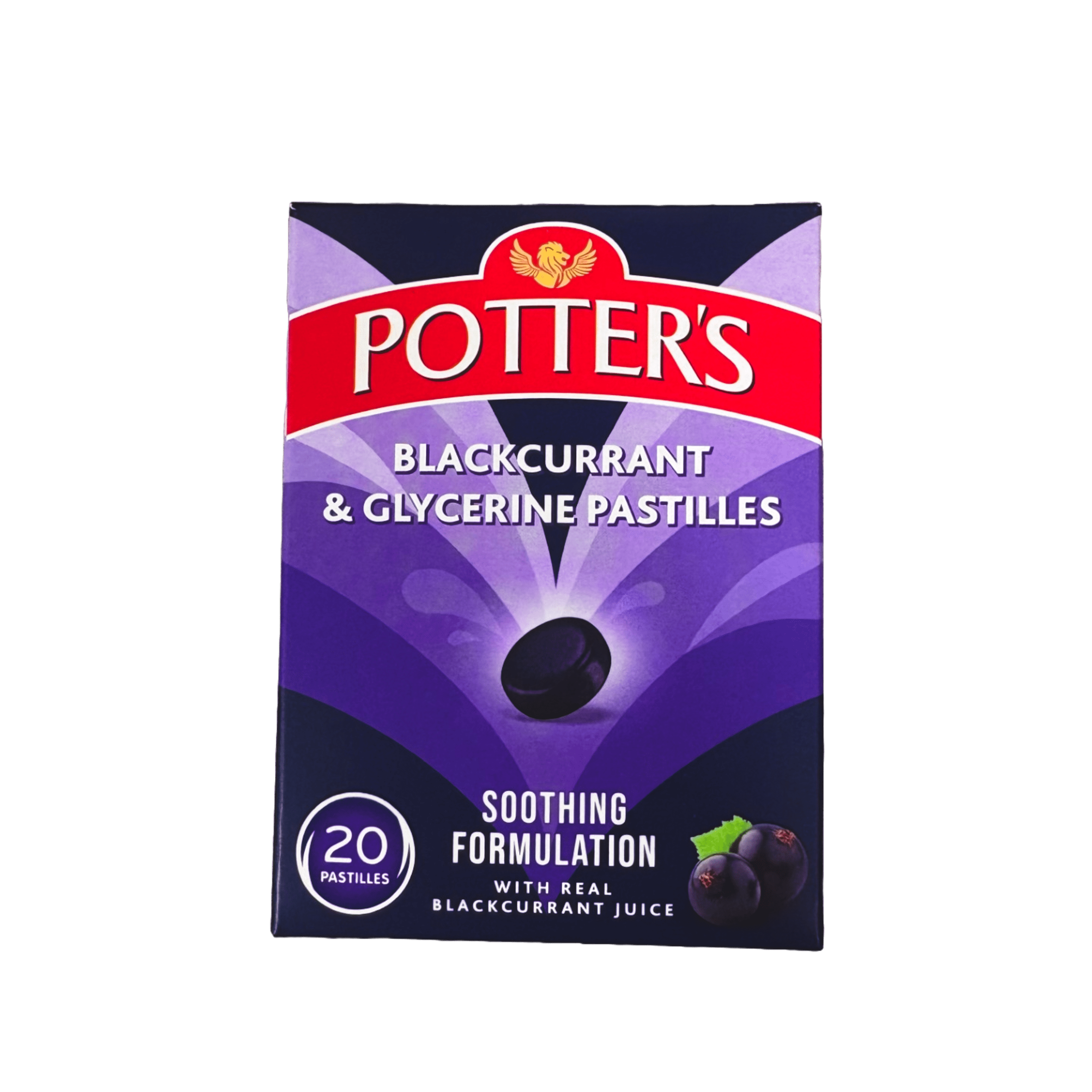 Potters Blackcurrant Pastilles 20pk